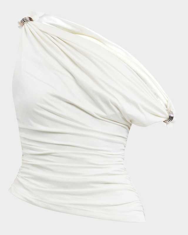 Nala Draped One-Shoulder Top
